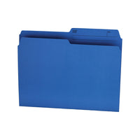Hilroy - Chemises à onglet - format lettre - 9 po x 11 3/4 po - bleu - paquet de 100-Chemises à onglet colorées de format lettre