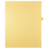 Markmaker - 25 tabs/PQT,5 PQT/Boite, Intercalaires imprimes Legal, Chamois, 1/15th coupe| format lettre, sans trous, Numero 111-Intercalaires imprimes Legal