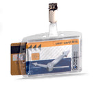 Durable - Porte-badge - 3,35 po x 2,13 po - acrylique - transparent - paquet de 25-Porte-badge nominatif de style coquillage