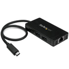 StarTech ® Concentrateur USB 3.0 avec Gigabit Ethernet à 3 ports, USB-C (HB30C3A1GE)-Augmentez la connectivité de votre ordinateur portatif USB-C en ajoutant 3 ports USB-A (5 Gb/s) et un port GbE RJ45