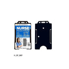 Beslayn – Porte-carte d'identité robuste vertical, un côté ouvert, plastique, 2 1/8 x 3 3/8 po, noir, paq./100-Porte-carte d'identité robuste à face ouverte simple, idéal pour utilisation avec les cartes d'identité d'entreprise