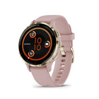 Garmin - Venu 3S - 41mm Lunette en acier inoxydable Soft Gold avec boîtier et bracelet en silicone rose poudré-Recevez un aperçu de votre sommeil, de votre récupération, de votre calendrier quotidien, de votre statut HRV et bien plus encore dès votre réveil. Vous pouvez même personnaliser votre rapport pour afficher ce que vous souhaitez voir