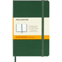 Cahier de poche Classique Moleskine - Couverture Rigide - Règle - 3,5" X 5,5" - Vert Myrte (629025)-Couverture rigide vert myrte