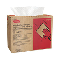 Cascades PRO - Tuff-Job Chiffons entrepliés multi-usage 4 épaisseurs -  16,75 po l x 9,75 po L - Blanc - 150 feuilles - Paquet de 6-La boîte distributrice portable et compacte permet de distribuer rapidement et facilement les serviettes à plis multiples