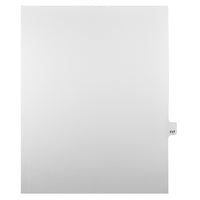 Markmaker - Intercalaires imprimes Legal, Blanc, 1/25th coupe, format lettre, sans trous, 25 tabs/PQT, 5 PQT/Boite, Numero 117-Intercalaires imprimes Legal