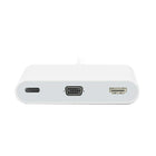 Phoenix USB-C vers HDMI, VGA, adaptateur multiport USB3.0 x 2, boîtier ABS-noire