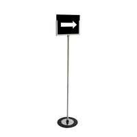Futech support de signe de plancher de  format lettre 11 "L x 8-1 / 2" H, acier inoxydable-Taille de l'image: 11 "lx 8-1 / 2" H,
Total 50 "H
