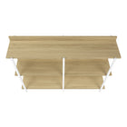 Monarch Specialties - 2222 Table D'Appoint 48 po L - Console Naturel/Metal Blanc-9