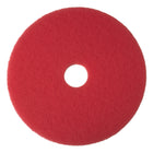 3M - Tampon de lustrage rouge, 305 mm (12 po) Diametre, Paquet de 5-Peut être utilise pour le nettoyage quotidien au moyen d'une recureuse automatique