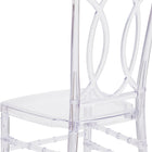 Chaise empilable Flash Elegance couleur cristaux de glace avec dossier design du créateur-Fabriqué en polycarbonate ultra résistant