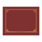 Geographics - Arabesque Burgundy Certificate Kit - Feuille d'or - Paquet de 18-Le kit contient 6 protège-documents en lin bordeaux avec feuille d'or, 6 cadres bordeaux avec certificats en feuille d'or et 6 sceaux en feuille d'or
