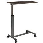 Flash Furniture Table de lit réglable à roulettes pour la maison et l'hôpital-La table monte et descend par levier pneumatique dans des positions infinies