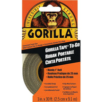 Gorilla – Ruban adhésif To-Go, 30 pi-Adhésif à double épaisseur : adhère aux surfaces lisses, rugueuses et inégales