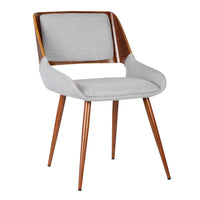 Armen Living - Panda Mid-Century Chaise de Salle à Manger Tissu - Gris-Moderne et contemporain du milieu du siècle, mais peut se fondre dans n'importe quel design, offrant une pièce maîtresse invitante pour vos invités