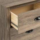 Prepac – Commode haute à 6 tiroirs Salt Spring DDC-2354, gris délavé-Tiroirs sur glissières en métal avec butées de sécurité intégrées