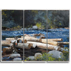 Designart – Toile imprimée, La rivière Hudson, Winslow Homer (PT5019-3P)-Impression