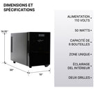 Koolatron - Cellier à vin thermoélectrique pour 6 bouteilles - Noir-Grilles amovibles pour accommoder différentes tailles de bouteilles