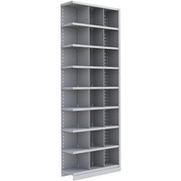 Metalware – Étagère enclenchable RK442, 9 tablettes, 36 x 12 x 100 po, gris clair-Système de tablettes réglables offrant un espace de rangement solide, mais économique qui convient à vos besoins