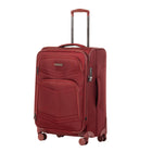Air Canada - Valise à roulettes souple de 24 po Central Collection - Bourgogne-Roulettes pivotantes à 8 roues