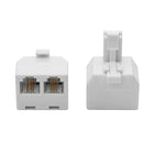 Adaptateur encastré duplex Basic Tech - Blanc-Design épuré
