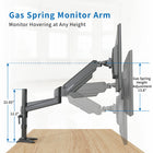 ShoppingAll - Support de moniteur LCD entièrement réglable à ressort à gaz, Noir-Ce support de bureau entièrement réglable peut être fixé à l'aide d'une pince en C ou d'un passe-fil sur n'importe quelle surface de travail.