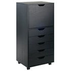 Winsome - Classeur 20616 Halifax, fini noir-Construit de bois composite, fini noir