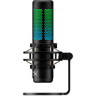 HP - Microphone USB HyperX QuadCast S - Éclairage RVB - Noir/Gris-Support anti-vibration intégré