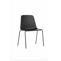 Gry Mattr - Lola Chaise Empilable - Noir-Chaise d’invité moderne, parfaite pour le bureau, la salle de réception ou la salle de repos