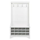 Prepac – Porte-manteaux avec compartiments pour chaussures, blanc - (WSOG-0011-1)-15 compartiments pour chaussures ( dimensions du compartiment de 6,5 larg. x 4,75 haut. x 14 prof. po)