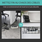 ShoppingAll - Chemin de câbles sous le bureau - Noir-Ce Qui Est Inclus: 1x SA-CMT42, 2x sangles de gestion des câbles, 5x vis autotaraudeuses sont incluses dans le paquet, un tournevis/une perceuse électrique sont recommandés pour l'installation