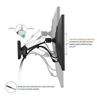 TV moniteur support mural Full Motion pivotant articulé pour écrans 17-27 po de North Bayou F120-S, Argent-Matériau: Alliage d'aluminium