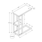 Monarch Specialties - 3672 Table D'Appoint - 25 po H/Taupe Fonce/Metal Noir-CHOISISSEZ EN TOUTE CONFIANCE - Monarch Specialties est un chef de file du mobilier et de la decoration interieure, developpant des produits qui offrent une valeur et un style exceptionnels depuis plus de 50 ans; votre achat sera bien emballe pour la protection et pour faciliter la livraison en temps opportun