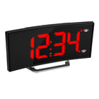 Marathon Watch - Horloge LED à affichage incurvé avec double alarme et port de charge USB - Noir-Affichage Led Lumineux Avec De Grands Chiffres De 4,7 cm: Modes d'affichage variables, choisissez entre haut (lumineux), bas (faible) ou éteint