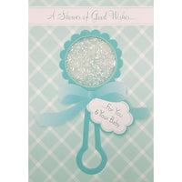 Rosedale – Cartes de souhaits et enveloppes, A Shower Of Good Wishes For Baby, doré, 5 1/2 x 8 po, 6/paquet (19660)-Imprimé sur papier cartonné non couché de haute qualité