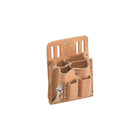 ETUI A OUTILS CUIR, 8 POCHES,BOUTON COUTEAU, Cuir, Havane, Nbre de pochettes - 8, Porte-outil multiple, 6 3/4" X 9 3/4"-1