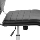 Flash Furniture Chaise De Bureau Pivotante Exécutive Sans Bras Leathersoft-Noir (BT20595MNABK)-Le mécanisme de verrouillage d'inclinaison bascule / incline la chaise et se verrouille en position verticale
