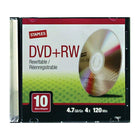 Staples - DVD+RW 4,7 Go, Paq./10 avec boîtiers minces-Capacité de 4,7 Go