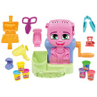 Play-Doh - Salon de coiffure-Faire pousser des cheveux colorés : Il suffit d'insérer la pâte à modeler Play-Doh dans le compartiment, de choisir une plaque texturée et de tourner la manivelle facile à manœuvrer pour faire pousser des mèches amusantes. Plus long ? On ajoute plus de pâte et les cheveux s'allongent ! 
