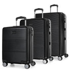Bugatti - Ensemble de 3 valise rigide ABS - Bruxelles - Noir-Fabriqué en mélange ABS/PC léger