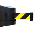 SCN Industrial - Unités Murales Tensabarrier Plastique, Fixation Magnétique, 15', Ruban Noir Et Jaune-Fini/couleur Noir