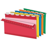 Pendaflex - Chemises suspendues Ready-Tab avec technologie Lift-Tabâ„¢, format légal, couleurs variées-Vous n'avez qu'à soulever l'onglet que vous voulez, le fermer puis insérer votre étiquette