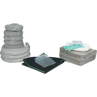 Zenith Safety – Trousses de déversement, 55 gallons, universel, sans contenant-Contenu : 50 feuilles absorbantes (15 x 17 po), 5 remblais tubulaires (3 x 48 po), 3 remblais tubulaires (3 x 120 po), 1 tapis de canalisation (36 x 36 po), 1 paire de gants en nitrile, 2 T-grand (11), 2 combinaisons microporeuses, T-grand, 1 paire de lunettes de sécurité (taille unique), 3 sacs à déchets (26 x 36 po)