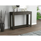 Safdie & Co. 40L Table Console - Bois Gris Foncé 2 Tirroirs 1 Étagère-Design contemporain, donne une sensation de propreté et d'élégance à votre espace de vie.
