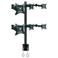 TygerClaw – Support de bureau à six bras pour six écrans, 24,4 x 27,2 x 6,7 po, noir-Support de bureau de taille moyenne