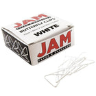 JAM Paper - Trombones croisés, blanc, 2 paquets de 25 (332BYWHG)-Taille : 1,5 long. x 1,1 larg. (po) (43 mm x 30 mm)