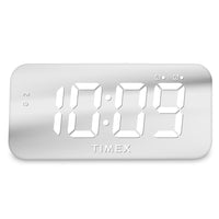 Timex - T1320W Réveil à écran géant avec chargement USB - Blanc-Double réveil avec affichage Jumbo et chargement USB
