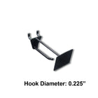 Azar Displays – Crochet de panneau perforé rempli de verre de nylon, 2 po, noir, 50/ensemble (800012-BLK)-Convient au panneau perforé suspendu standard ou mur à lattes
