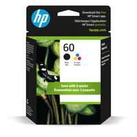 HP 60 Ens. 2 cartouches d’encre noire et tricolore d’origine (N9H63FN)-Couleurs: Noir, tricolore