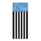 MillBrook Papier de soie avec motif imprimé, Rayures noires, 5 feuilles par paquet, caisse de 12 (93069)-Papier de soie