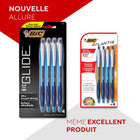 BIC Atlantis - Stylo à bille original - pointe escamotable - 1,0 mm - bleu - Paquet de 4-Prise complète pour un contrôle et un confort accrus